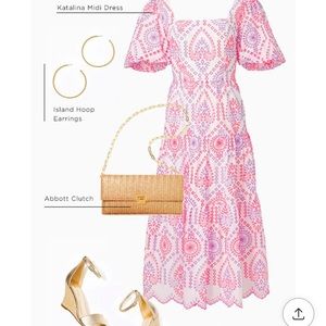 🎉FINAL OFFER🎉NWT Lilly Pulitzer Katalina eyelet midi dress, 6
